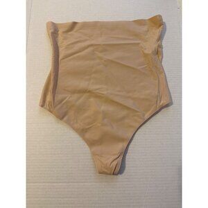 Yummie Seamless Solutions High Waist Nude Shapewear Thong Sie XL
